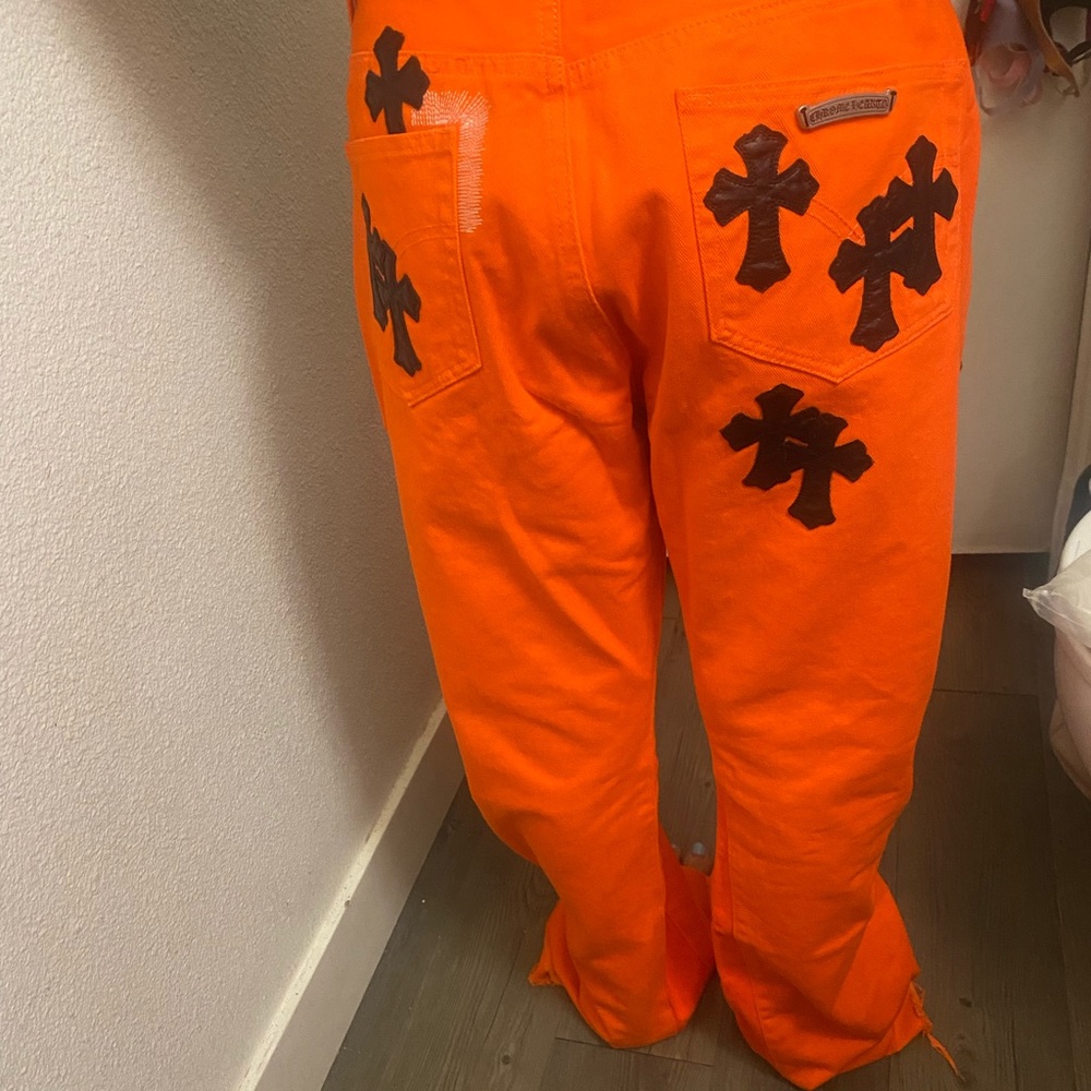 Orange streetwear jeans (New)
